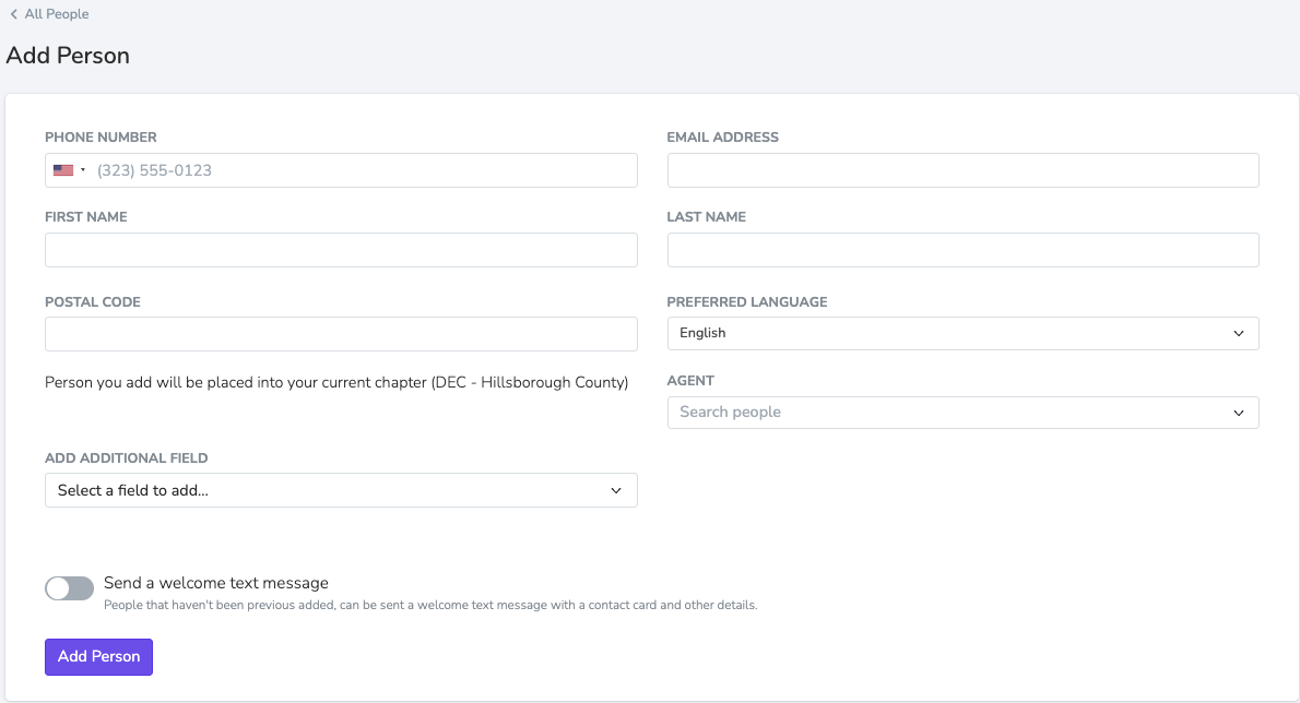 Add Person Form