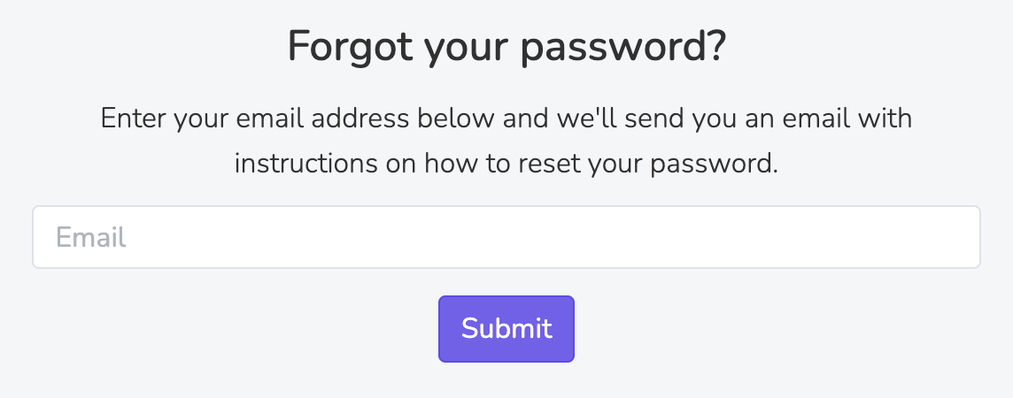 Password Reset