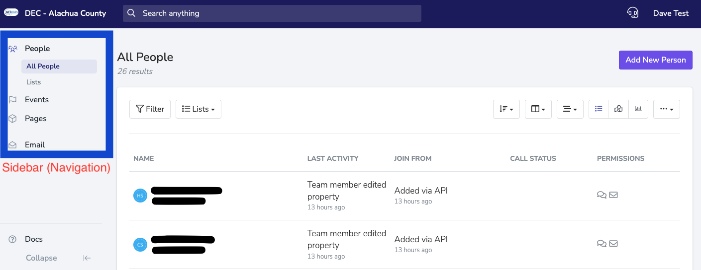 Dashboard Sidebar